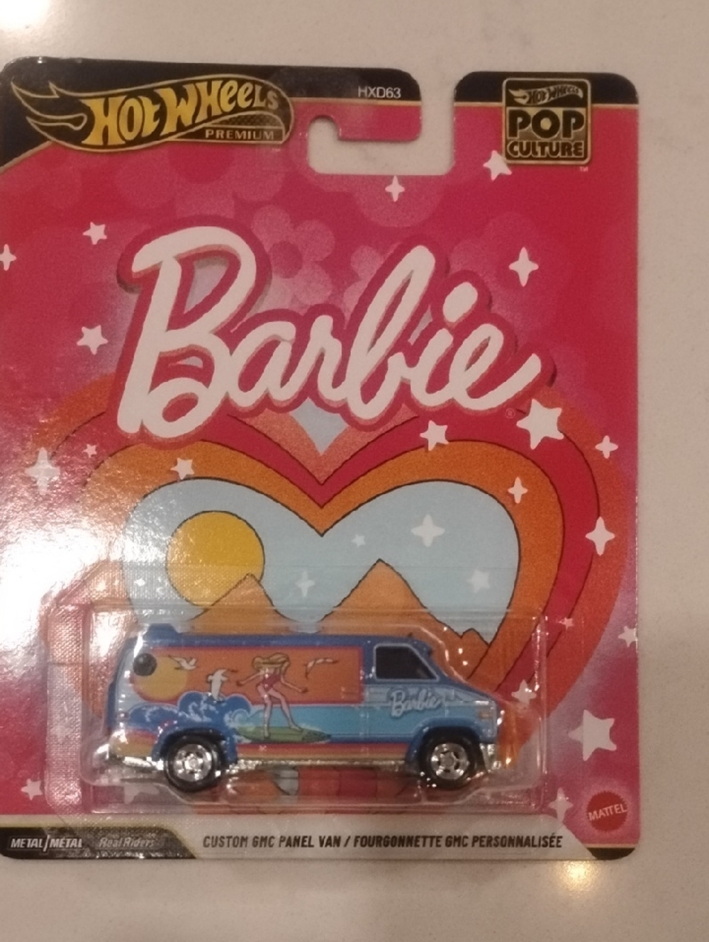 Mattel Premium Barbie Blue and Orange Surf Van Hot Wheels Pop Culture